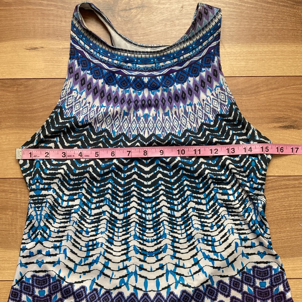 PRANA Aztec Print Racerback Tank Top. Size M - Picture 2 of 7